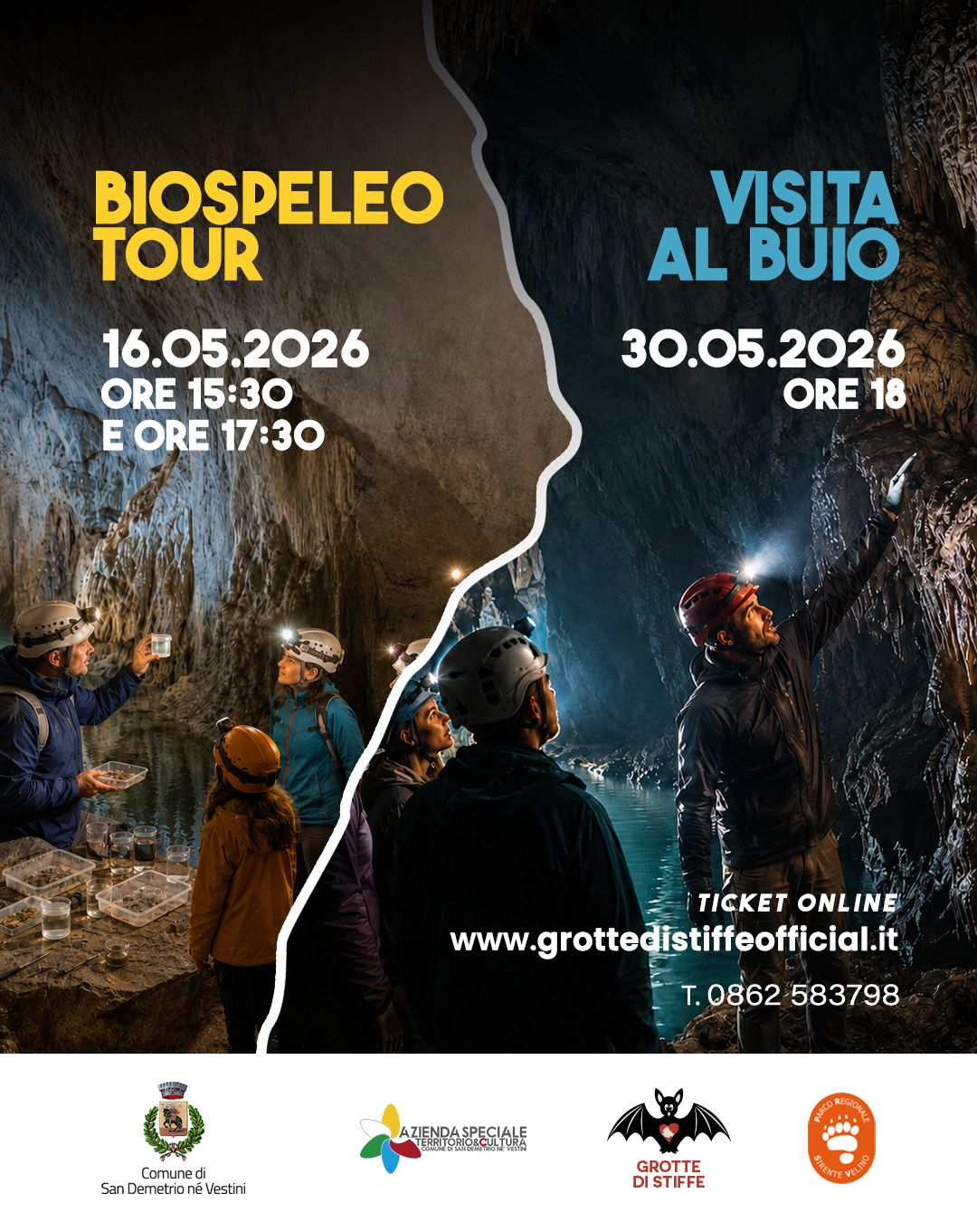 Grotte di Stiffe, tornano il Biospeleo Tour e le Notti Magiche