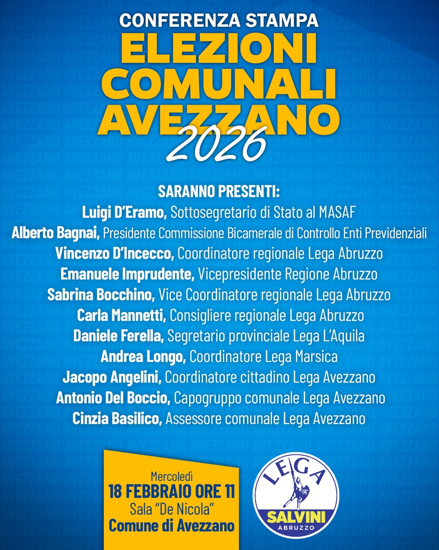 Avezzano, la Lega presenta linee programmatiche e prospettive in vista delle elezioni comunali