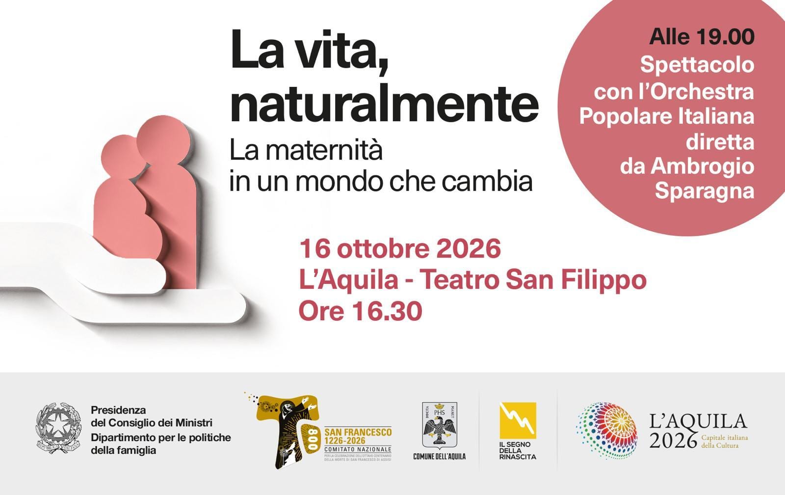 Maternità, cultura e trasformazioni sociali: all’Aquila “La vita, naturalmente”