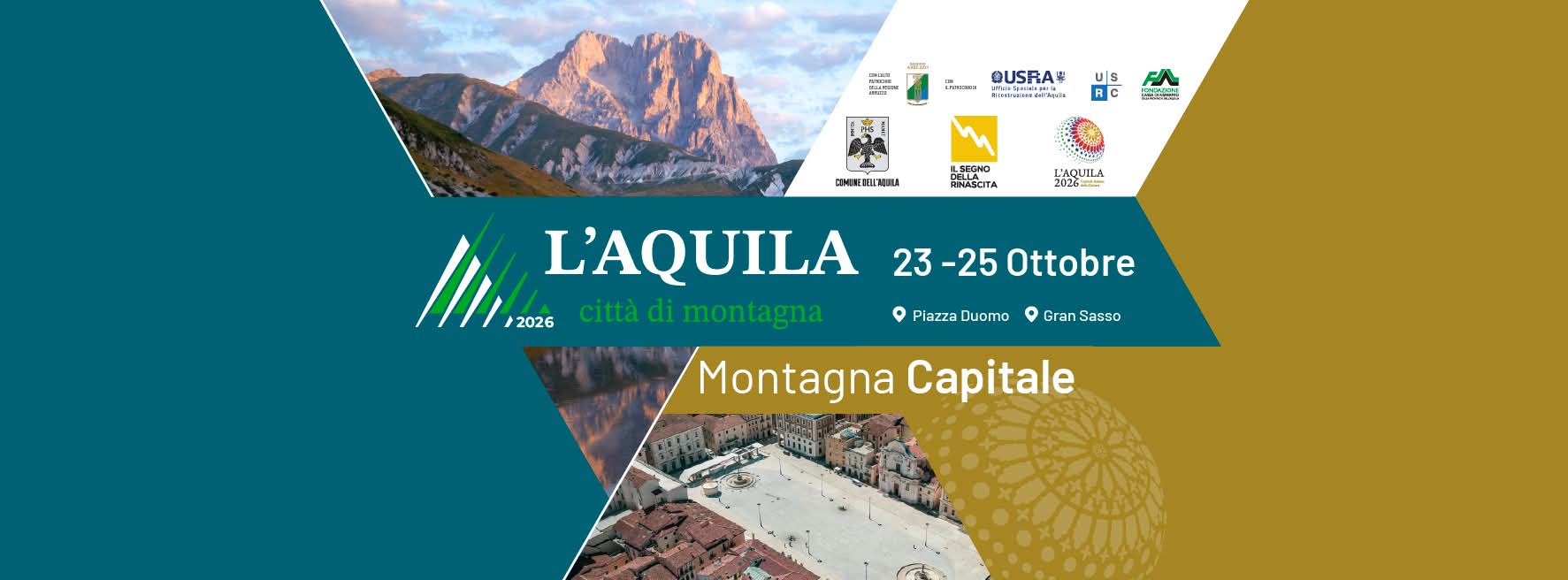 L’Aquila Città di Montagna 2026 – Montagna Capitale, 23–25 ottobre, Piazza Duomo e Gran Sasso